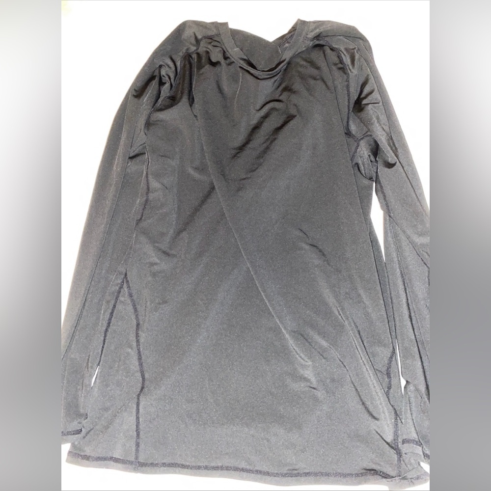 Mens Long Sleeve T Shirt Polyester/spandex Size XL Black